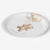 Neutrales Baby-Abwarten Baby-Dusche Pappteller (Schrägansicht)