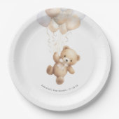 Neutrales Baby-Abwarten Baby-Dusche Pappteller (Vorderseite)