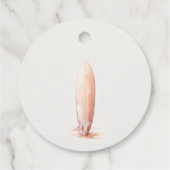 Neutrales Baby an Bord Surfbrett Babydusche Geschenkanhänger (Rückseite)