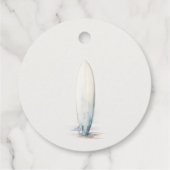 Neutrales Baby an Bord Surfbrett Babydusche Geschenkanhänger (Rückseite)