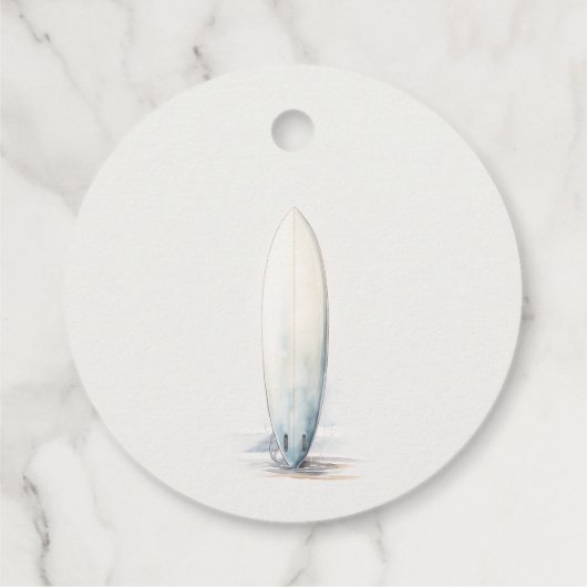 Neutrales Baby an Bord Surfbrett Babydusche Geschenkanhänger (Rückseite)