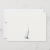 Neutrales Baby an Bord Surfbrett Babydusche Mitteilungskarte (Rückseite)