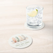 Neutrales Baby an Bord Surfbrett Babydusche Runder Pappuntersetzer (Vor Ort)