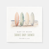Neutrales Baby an Bord Surfbrett Babydusche Serviette (Vorderseite)
