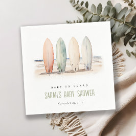 Neutrales Baby an Bord Surfbrett Babydusche Serviette