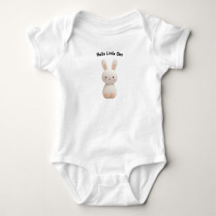 Neutrales Baby-Body mit Häschen – Geschenk für Neu Baby Strampler