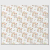 Neutrales Baby-Bunny-Wrapping-Papier Geschenkpapier (Flach)