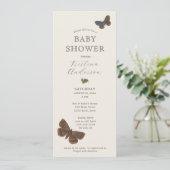 Neutrales Baby des Botanischen Geschlechts Einladung (Stehend Vorderseite)