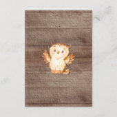 Neutrales Baby-Duschbuch für Jungtiere Begleitkarte (Rückseite)