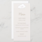 Neutrales Baby-Duschmenü Menükarte (Vorne/Hinten)