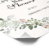 Neutrales Baby-Duschplakat für weich grünes Boho G Fotodruck (Ecke)