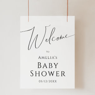 Neutrales Baby-Duschzeichen für Whimsical Gender Poster