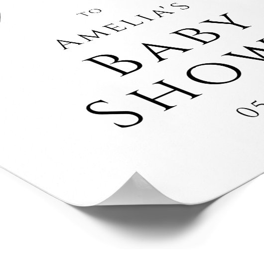 Neutrales Baby-Duschzeichen für Whimsical Gender Poster (Ecke)