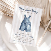 Neutrales Baby-Event mit Blauem Jeans-Baby auf dem