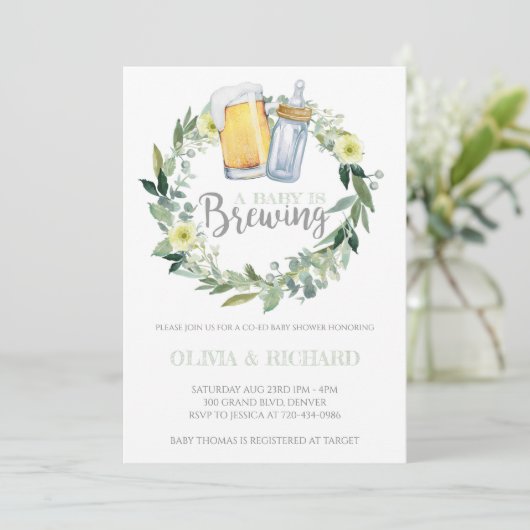 Neutrales Baby für das Geschlecht wird Babydusche  Einladung (Stehend Vorderseite)