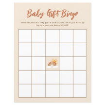 Neutrales Baby-Geschenk Bingo Baby-Duschspiel