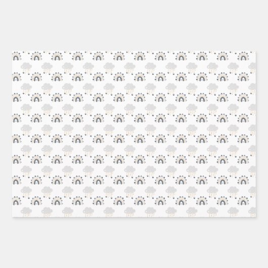 Neutrales Baby Geschenkpapier Set (Vorderseite)