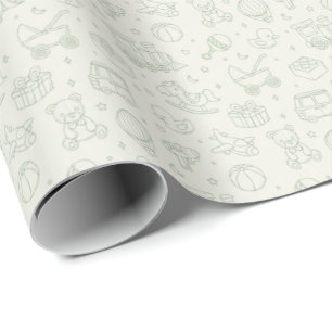Neutrales Baby-Geschenkwrap Geschenkpapier