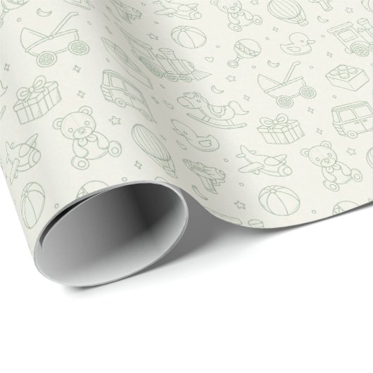Neutrales Baby-Geschenkwrap Geschenkpapier (Rolleneckpunkt)