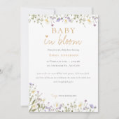 Neutrales Baby in blühenden Babydusche Einladung (Vorderseite)