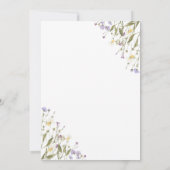 Neutrales Baby in blühenden Babydusche Einladung (Rückseite)