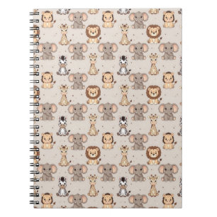 Neutrales Baby-Safari-Muster Notizblock