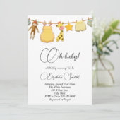 Neutrales Baby und Dusche für Babydots Einladung (Stehend Vorderseite)