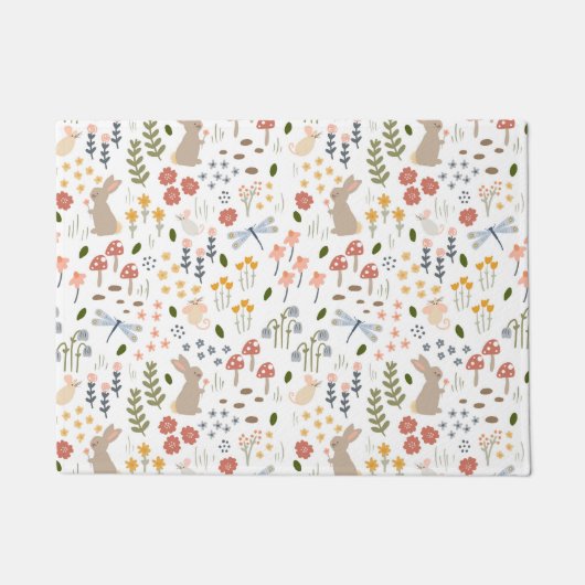 Neutrales Baby Woodland-Kinderzimmer Fußmatte (Vorderseite)