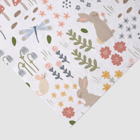 Neutrales Baby Woodland Tissue Paper Seidenpapier (Detail)