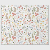 Neutrales Baby Woodland Wrapping Paper Geschenkpapier (Flach)