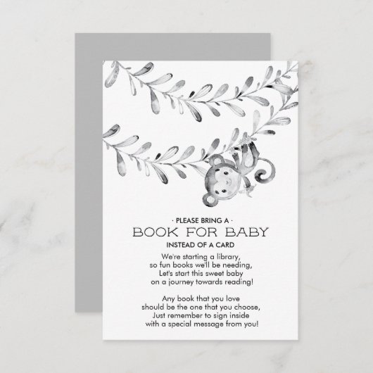 Neutrales Babyduschbuch für die Babykarte Einladung (Vorne/Hinten)