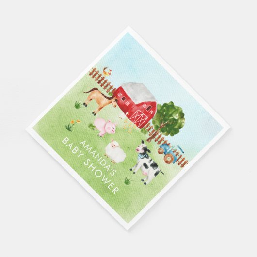 Neutrales Babyduschpapier Napkins Serviette (Ecke)