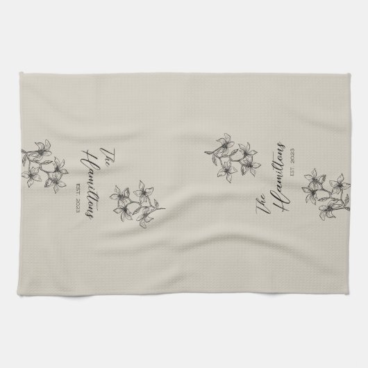 Neutrales Bauernhaus Geschirrtuch (Horizontal)