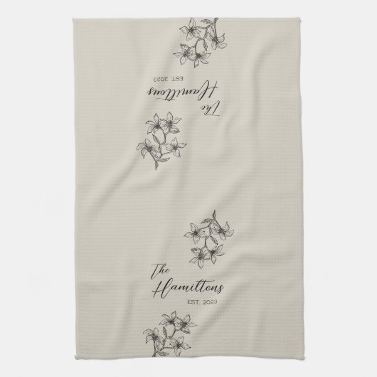 Neutrales Bauernhaus Geschirrtuch (Vertikal)