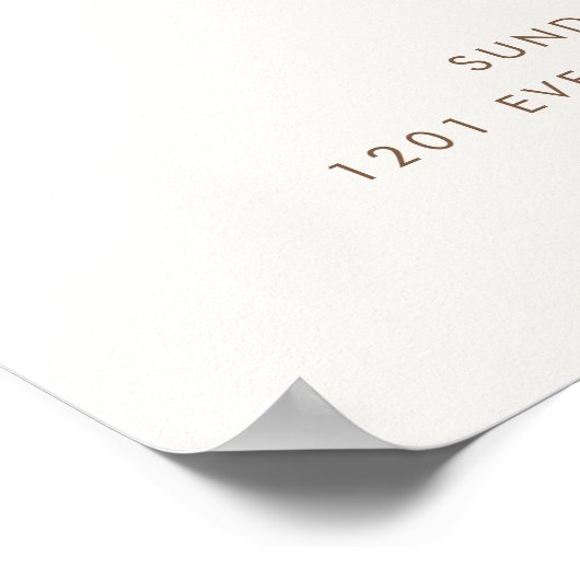 Neutrales Begrüßungszeichen für das Walderlebnis Poster (Ecke)