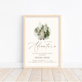 Neutrales Begrüßungszeichen für das Walderlebnis Poster