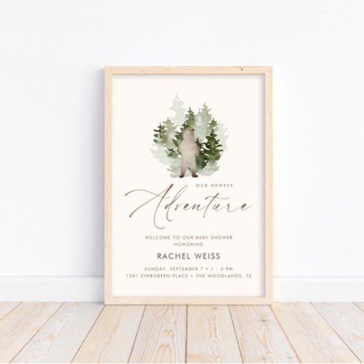 Neutrales Begrüßungszeichen für das Walderlebnis Poster