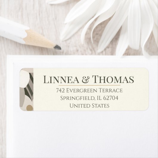 Neutrales Beige Abstrakte Moderne Editorische Hoch (Insitu)