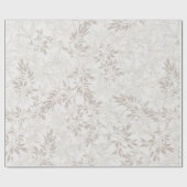 Neutrales Beige Botanisches Minimalistisches Blatt Geschenkpapier (Flach)