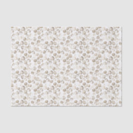 neutrales Beige Creme White Water Dots Muster Seidenpapier