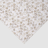neutrales Beige Creme White Water Dots Muster Seidenpapier (Ausschnitt)