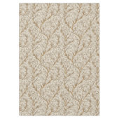 Neutrales Beige Gold Botanisches Blatt William Mor Tischdecke (Vorderseite)