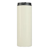 Neutrales Beige Gold Monogramm Thermosbecher (Rückseite)