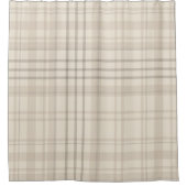 Neutrales Beige Karo Duschvorhang (Vorderseite)