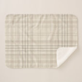 Neutrales Beige Karo Sherpadecke (Vorderseite (Horizontal))