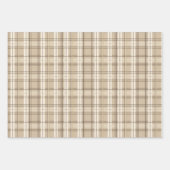 Neutrales Beige Karo Tartan Geschenkpapier Set (Vorderseite)