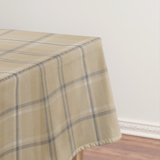 Neutrales Beige Karo Tartan Tischdecke (Beispiel)