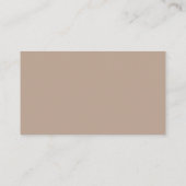 Neutrales Beige-QR-Code-Monogramm Social Media  Visitenkarte (Rückseite)