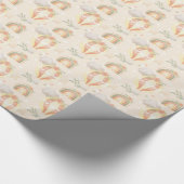 Neutrales Beige Tan Baby Wrapping Paper Geschenkpapier (Ecke)