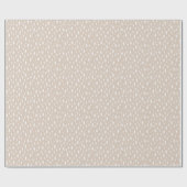 Neutrales Beige & White Tiny Trees Urlaubsmuster Geschenkpapier (Flach)